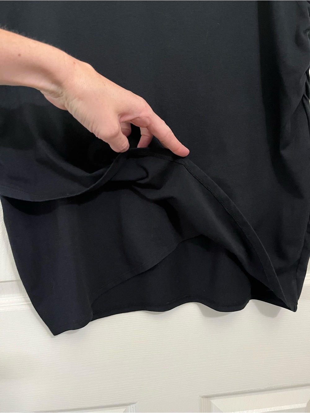 Earth Yoga Black Athletic Skirt Size L Organic Cotton Bamboo Athleisure - Picture 2 of 11